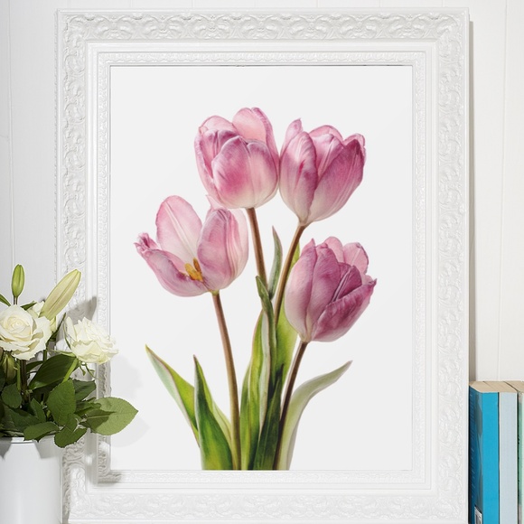 Watercolor Tulips Wall Art Illustration Print Poster Unframed - Picture 5 of 6